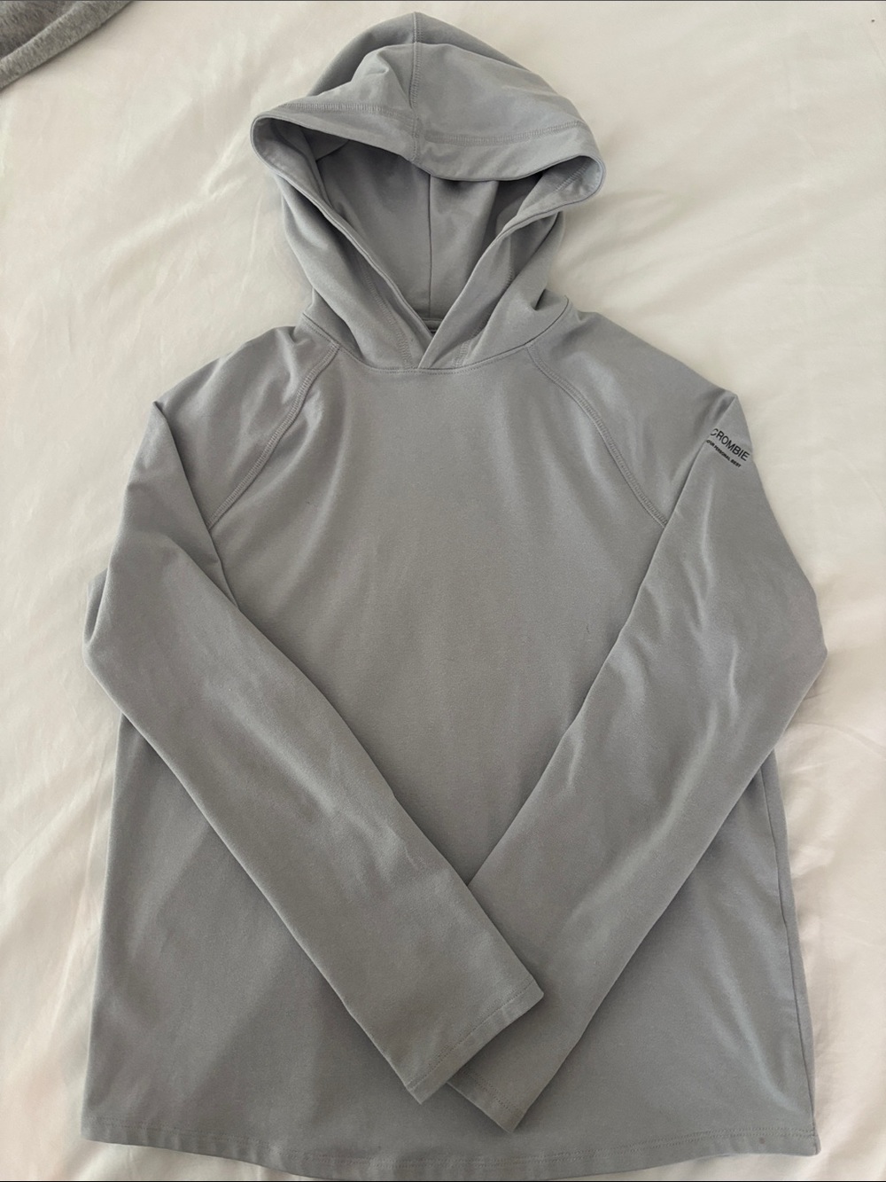 Light Gray Hooded Long-Sleeve Shirt - Performance Kids Shirt